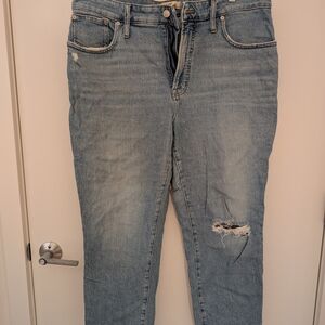 Madewell Light Blue Distressed Boyfriend Jeans